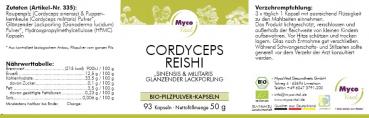 CORDYCEPS-REISHI Bio-Pilzpulver-Kapseln (Mischung 335)