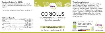 CORIOLUS Bio-Vitalpilzpulver-Kapseln