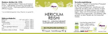 Preview: HERICIUM-REISHI Bio-Pilzpulver-Kapseln (Mischung 319)