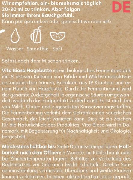 Vita Biosa Hagebutte 3 Liter Bag-in-Box
