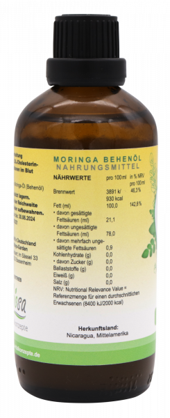 Maya Garden Moringa Behenöl kaltgepresst 100 ml